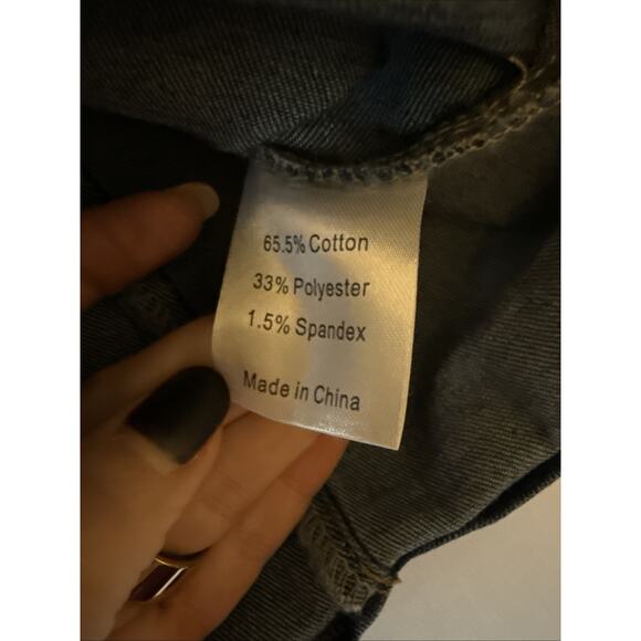 Emerson Lang NWT Women's XL Blue Denim Crop Vest Y2K Western Rodeo Cowgirl Boho - Picture 7 of 11